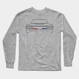 AMC Rebel The Machine 1970 classic muscle car black outline graphic Long Sleeve T-Shirt